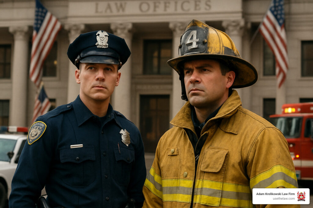 Injured in Uniform? How a Police Firefighter Injuries Lawyer Can Help 2 police firefighter injuries lawyer
