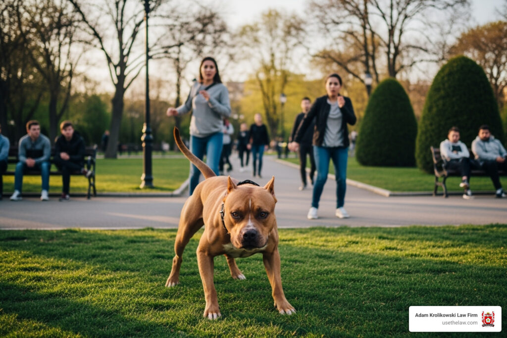 Unleashed dog attack