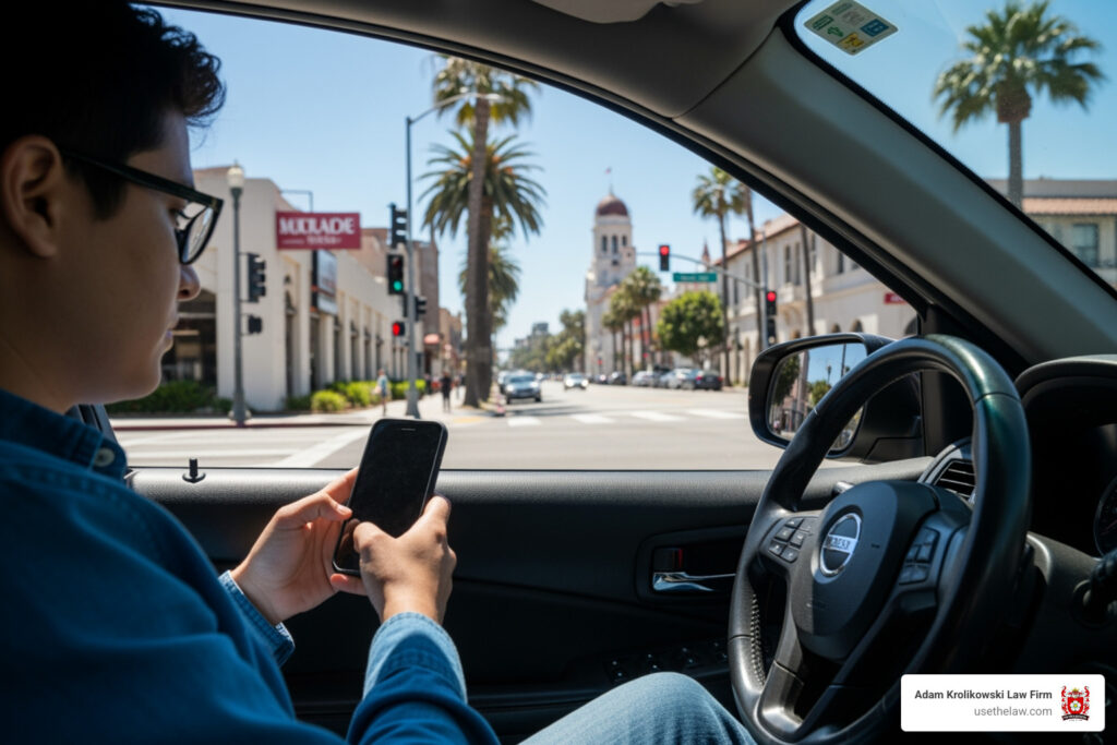 Navigating Distracted Driving Claims in Santa Ana 4 Santa Ana distracted driving lawyer