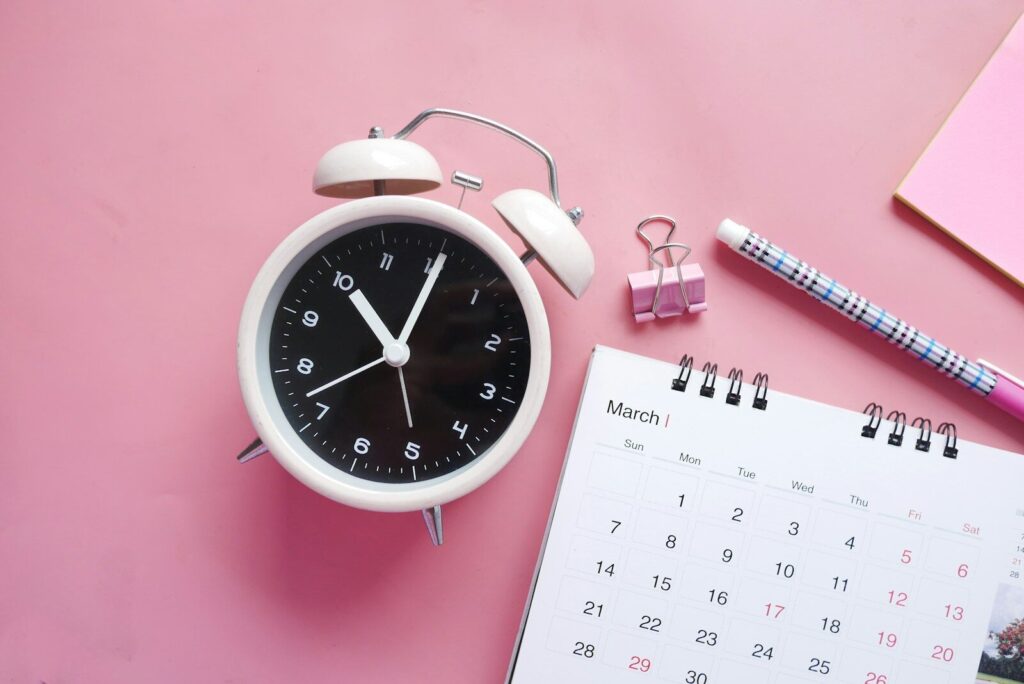 From Accident to Justice: A Journey Through the Injury Law Process 4 white and pink analog alarm clock
