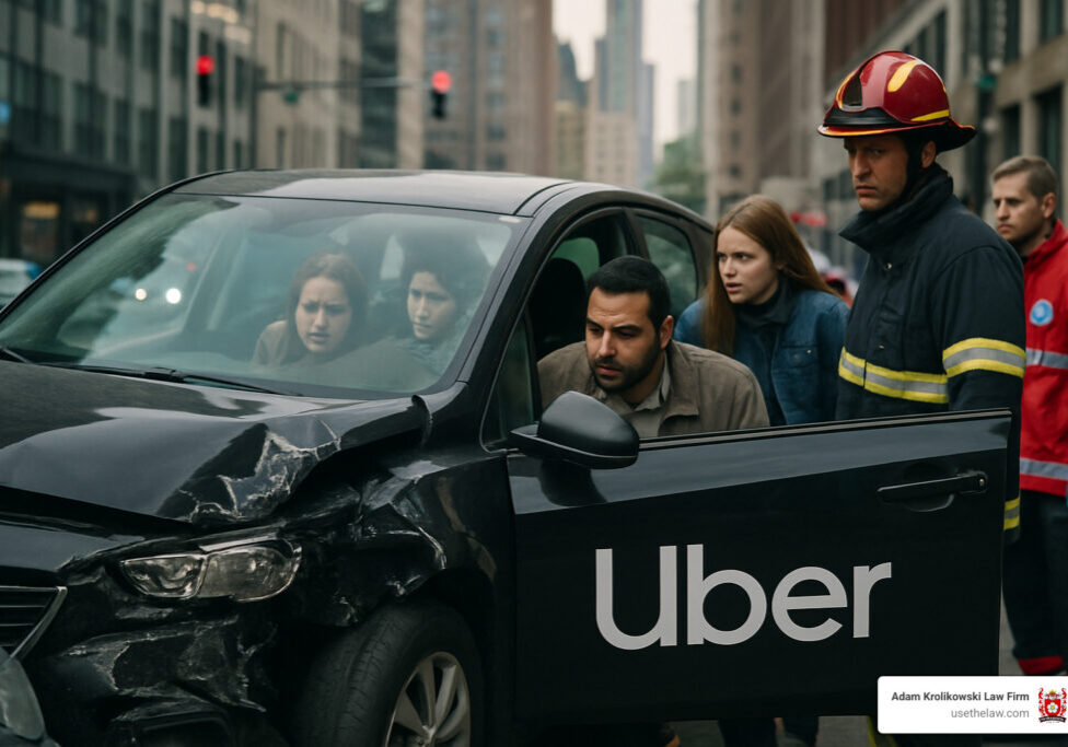 car accident while riding in uber